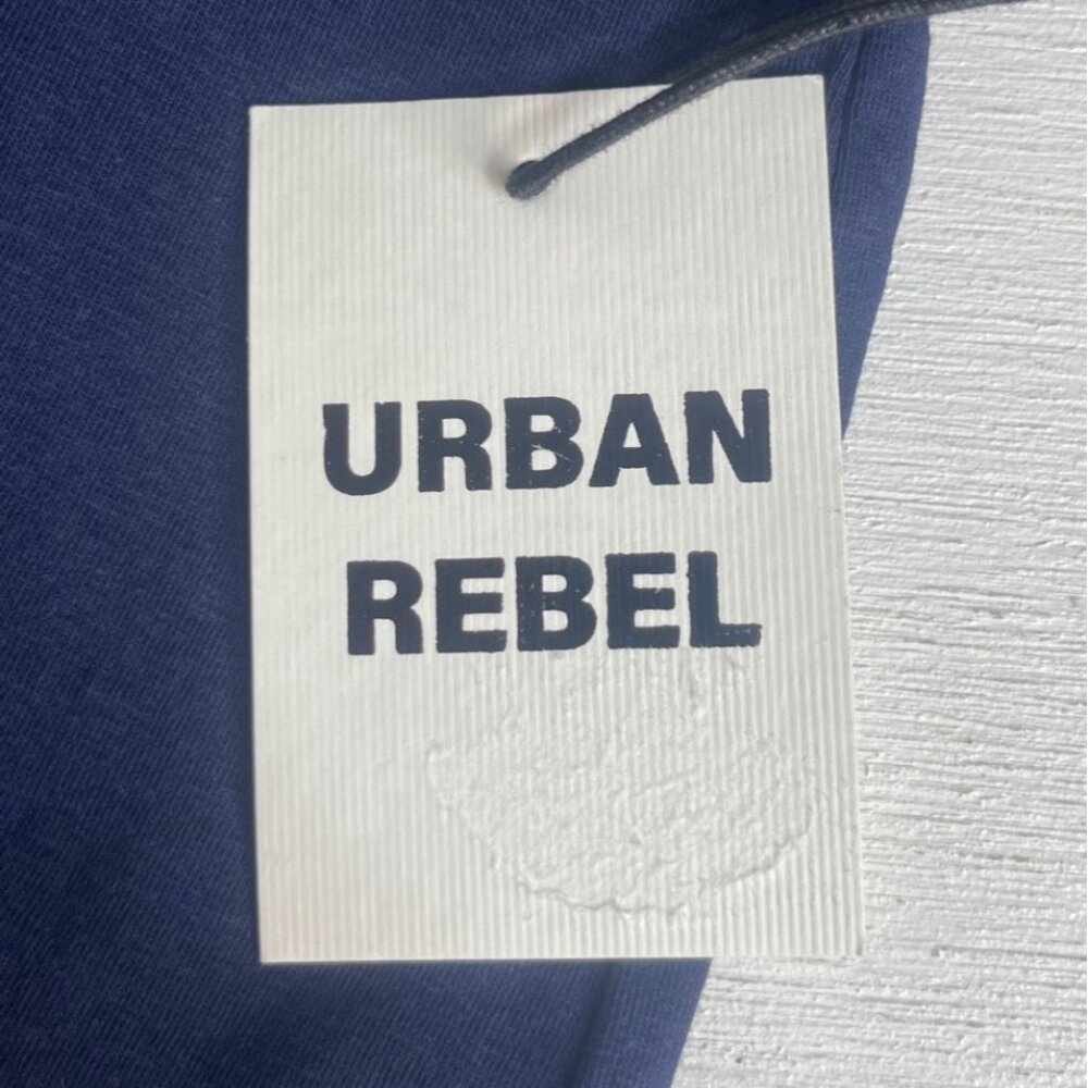 Urban Rebel Vneck Crop Top Womens Large Blue New - Picture 6 of 6